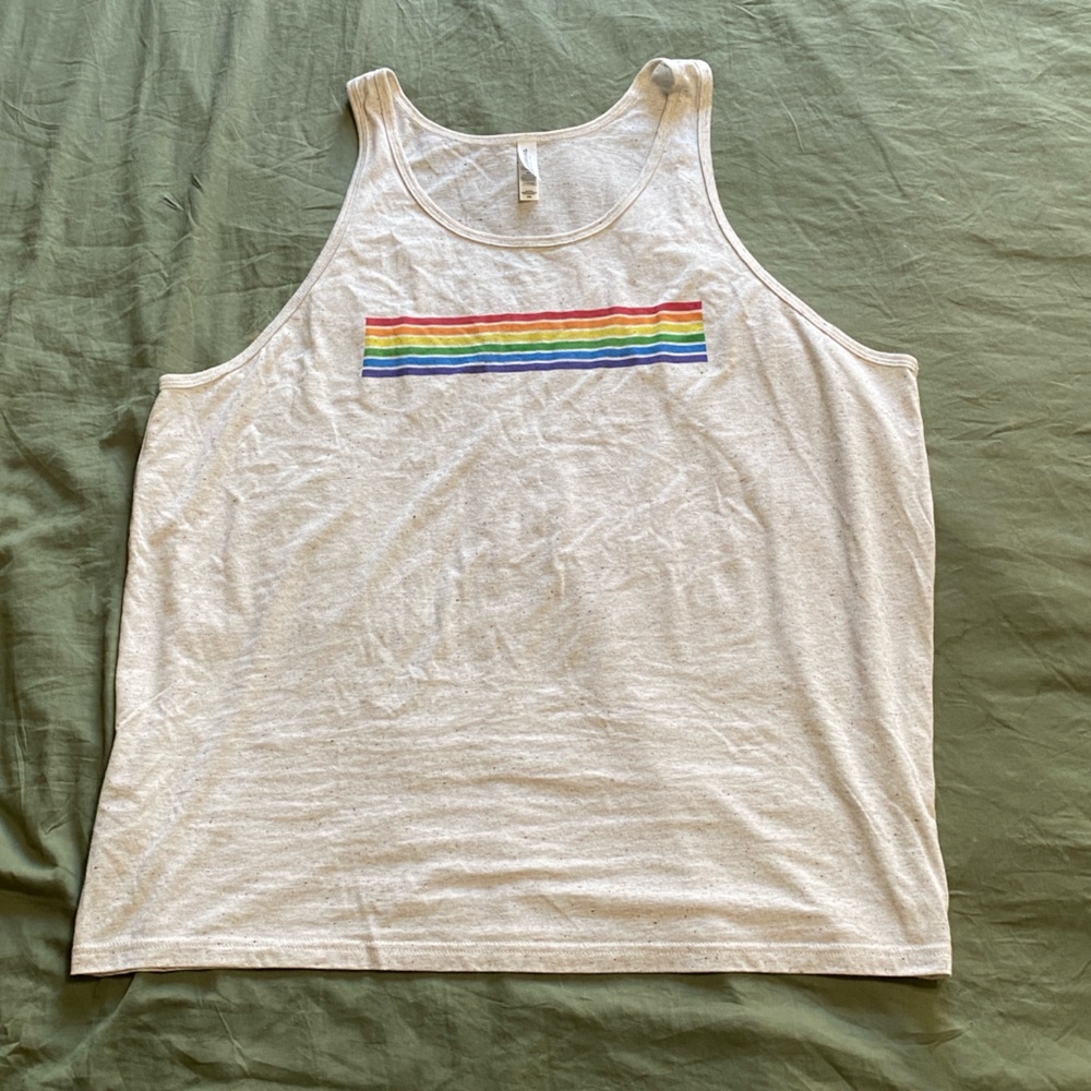 Bella canvas rainbow striped tank